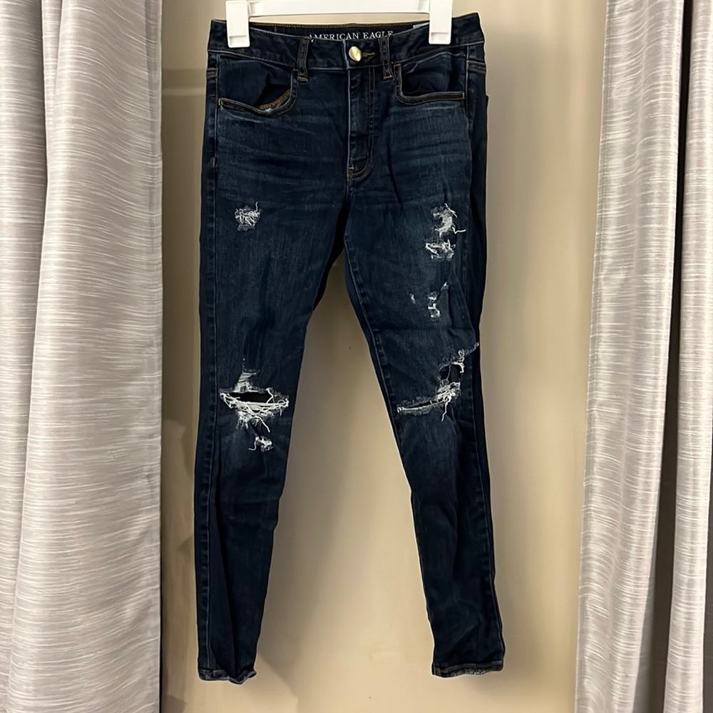 American Eagle distressed jeans. Size 6, short length